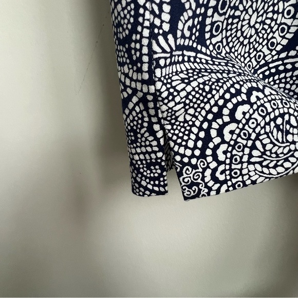 New Talbots Chatham Ankle Pants 4 NAVY Floral Paisley Stretch Pockets Career - Picture 13 of 15